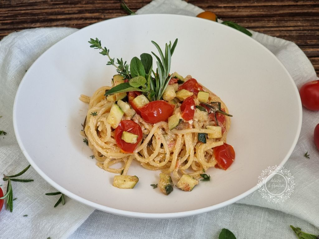 Spaghetti mit mediterranem Gemüse – delizie d&amp;#39;Amelia